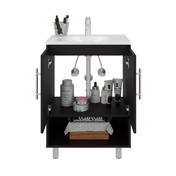 English Elm Colville Floating Wall Mount Vanity Cabinet Matte Finish Modern Bathroom Storage B092P439913