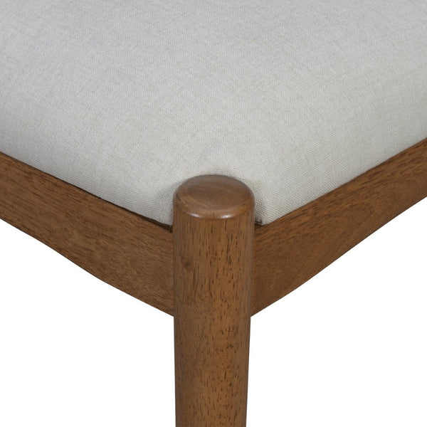 English Elm Upholstered Linen Dining Chairs Set of 2 Rubberwood Mid-century Woven Paper Rope Back Beige,Brown N776P385751D