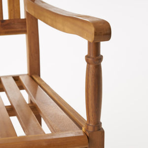 English Elm Acacia Hardwood Outdoor Rocking Chair Slatted Back Porch Rocker for Deck or Yard N778P438694T