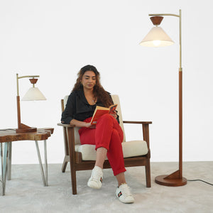 English Elm Ashcroft Furniture - Contemporary Floor Lamp Zensa - Stylish Brown Light For Cozy Living Room, Bedroom & Office Decor B183P315130