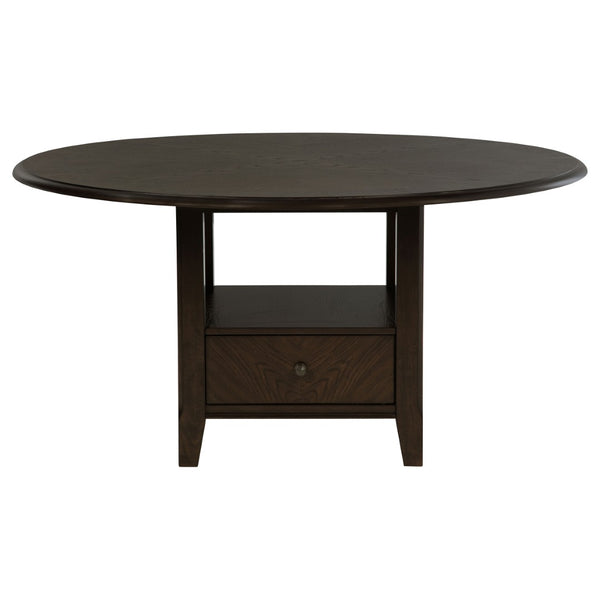 English Elm Fulton Neoclassical Round Pedestal Dining Set Seats Four with Built-in Storage B062S01682