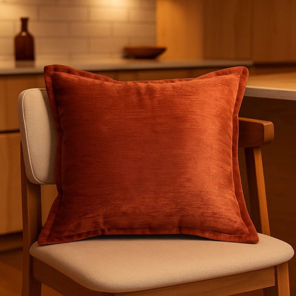 English Elm Homey Cozy Velvet Throw Pillows Plush Set of Two for Luxe Living Room Decor Reddish Brown B357P465719
