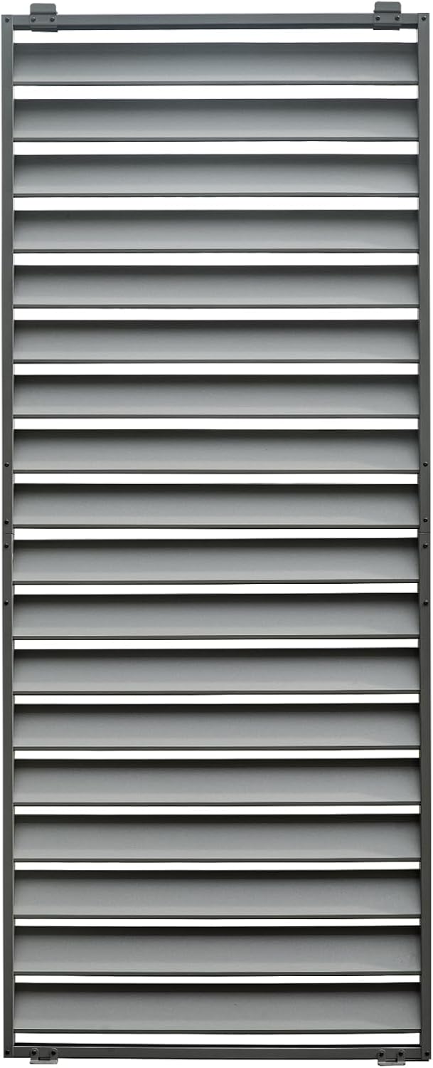 English Elm Outdoor Louvered Pergola Accessories Aluminum Screens for Durable Weather-Resistant Shading & Privacy Gray W1859P321934