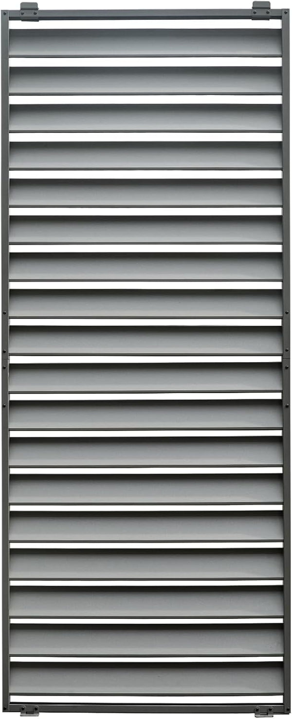 English Elm Outdoor Louvered Pergola Accessories Aluminum Screens for Durable Weather-Resistant Shading & Privacy Gray W1859P321934