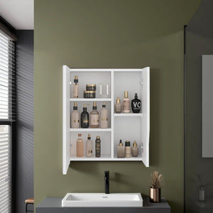 English Elm Athol Mirrored Wall Medicine Cabinet with Five Shelves for Organized Bathroom Storage B097P474253
