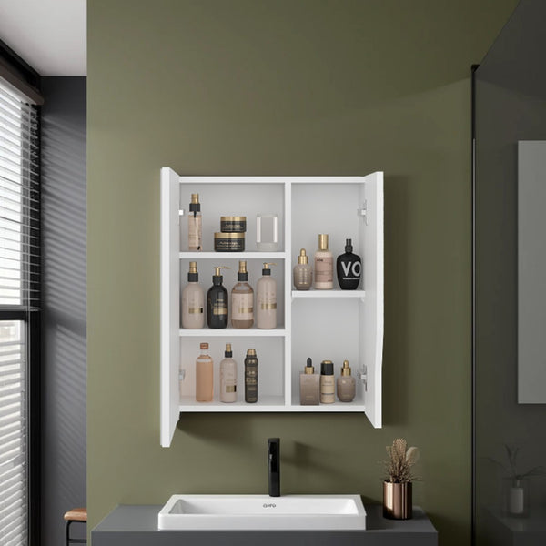 English Elm Athol Mirrored Wall Medicine Cabinet with Five Shelves for Organized Bathroom Storage B097P474253