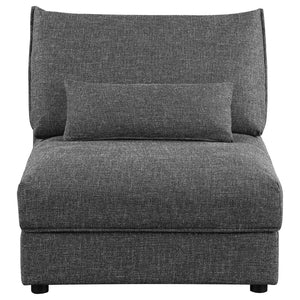 English Elm Wakefield Slipper Accent Chair Armless Foam Seat with Lumbar Pillow Modern Decor B062P451728