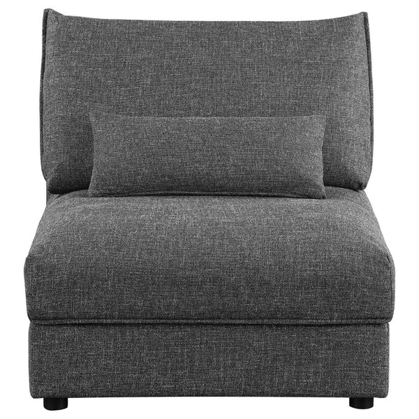 English Elm Wakefield Slipper Accent Chair Armless Foam Seat with Lumbar Pillow Modern Decor B062P451728