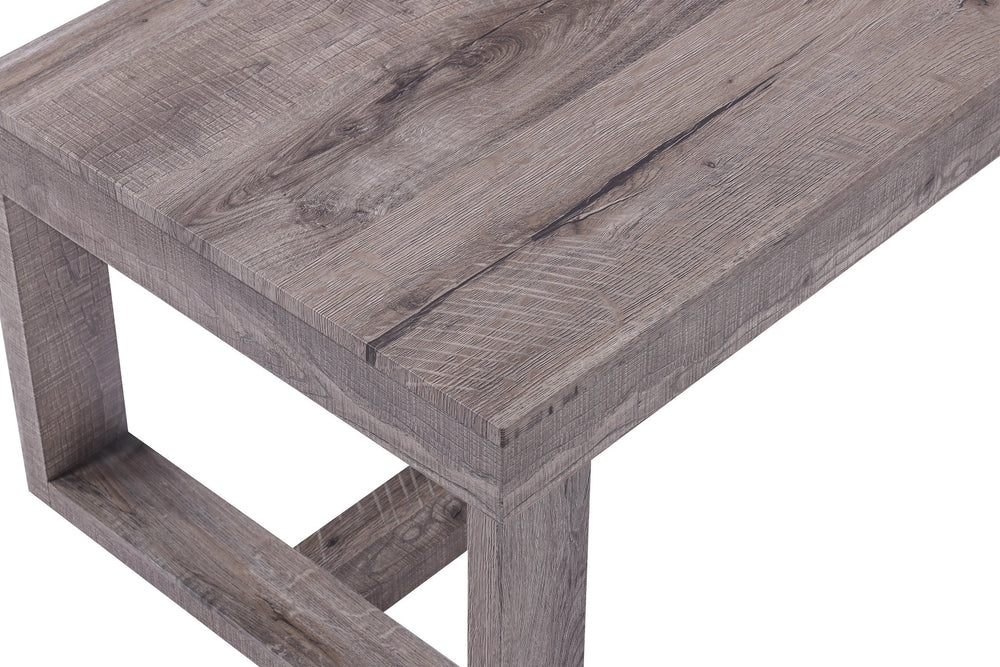 English Elm 1pc Rustic Modern Coffee Table 47.5" x 23.9" x 18" Centerpiece With Sturdy Wood Frame & Simple Assembly Brown,Gray,Tan 51.5 L x 28 W x 10 H B011P244346