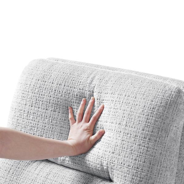 English Elm Comfortable Swivel Chair with Ottoman, Chenille Upholstery, Silver Metal Base, Plush Modern Comfort Gray 30 L x 35 W x 30 H B011P304985