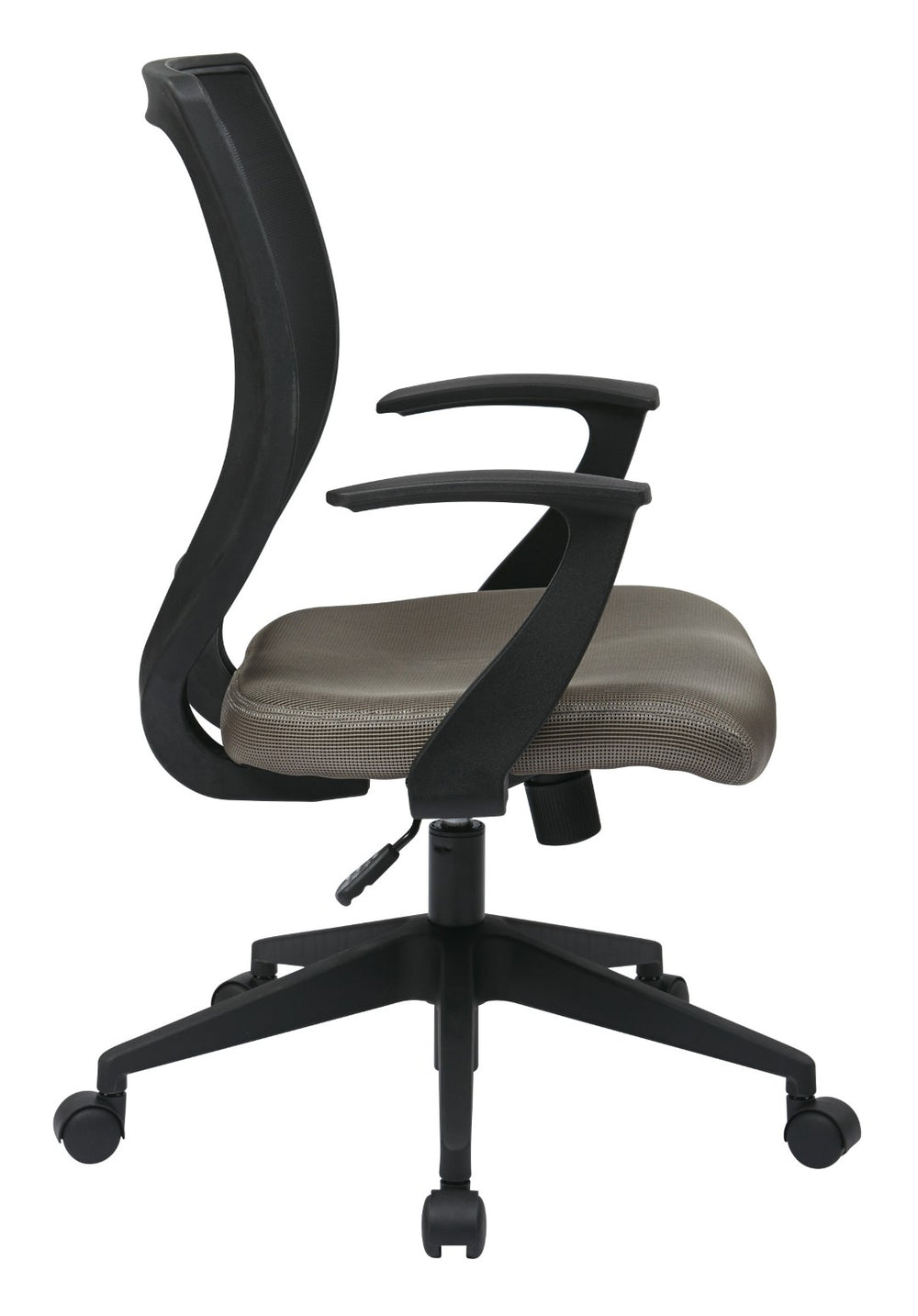 OSP Home Furnishings Screen Back Ergonomic Task Chair with Mesh Seat Lumbar Support and Pneumatic Height Adjust EM51022N-2