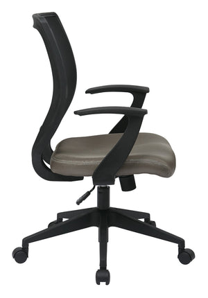 OSP Home Furnishings Screen Back Ergonomic Task Chair with Mesh Seat Lumbar Support and Pneumatic Height Adjust EM51022N-2