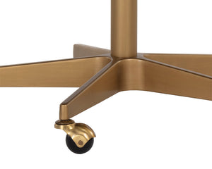 Sunpan Kenna Office Chair - Modern Minimalist Design with Adjustable Height and Gold Steel Base for Mobility Belfast Navy