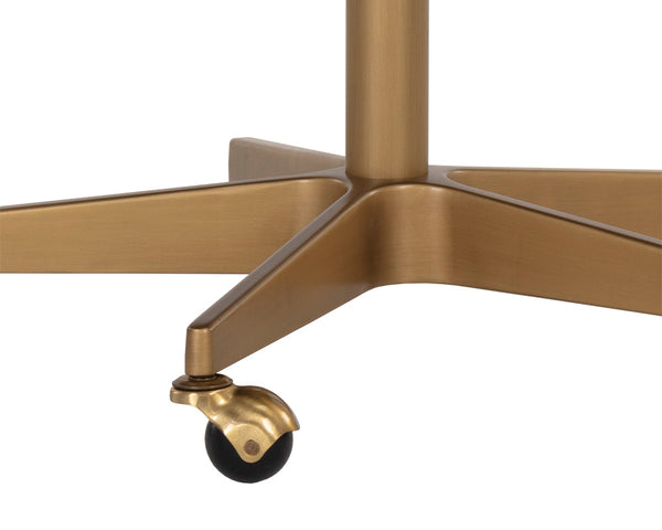 Sunpan Kenna Office Chair - Modern Minimalist Design with Adjustable Height and Gold Steel Base for Mobility Belfast Navy