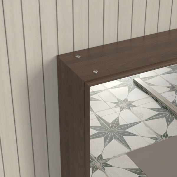 English Elm 32*28medicine Cabinet Aluminum Wall Mount Mirrored Storage with Adjustable Bathroom Shelves W708P421793