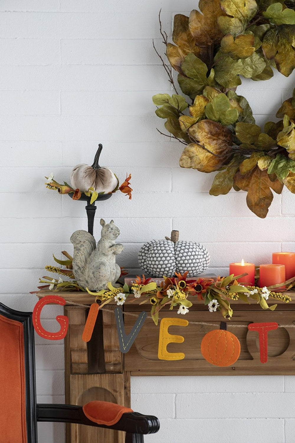 English Elm Set Of 2 Knitted Pumpkins - Cozy Farmhouse Decor For Thanksgiving, Fall Festivals, And Halloween W2078P246700-GIGA