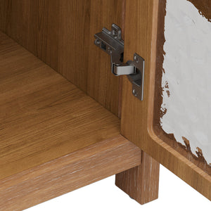 English Elm Christopher Knight Home® - 30 Inches Vintage Rustic Bathroom Vanity With Ceramic Sink, Soft-Closing Doors & Antique Bronze Pulls N817P299512N