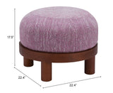 Gome Ottoman Wisteria Purple 110185 Zuo Modern