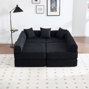 English Elm United We Win Convertible Folding Sofa Bed - Plush Corduroy, Memory Foam Comfort For Any Room! W1568S00248-GIGA