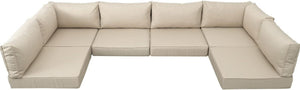 English Elm Outdoor Deep Seat Sectional Replacement Cushions Fade Resistant Polyester Set Beige W419P187679