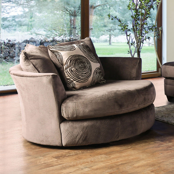 English Elm Transitional High Back Stripe Chair with Rolled Arms for Coastal Comfort and Supportive Seating Appeal Brown 60 L x 60 W x 40 H B2741P375955