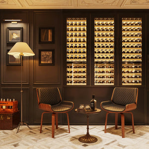 English Elm Mid-Century Modern Dining Chair Set Of 2 - Stylish 360° Swivel, Ergonomic Pu Leather For Any Space N842P290057B