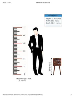 English Elm Mini Chestnut Cube Nightstand With 2 Drawers – Stylish, Compact Storage For Modern Spaces & Decor B182P166573