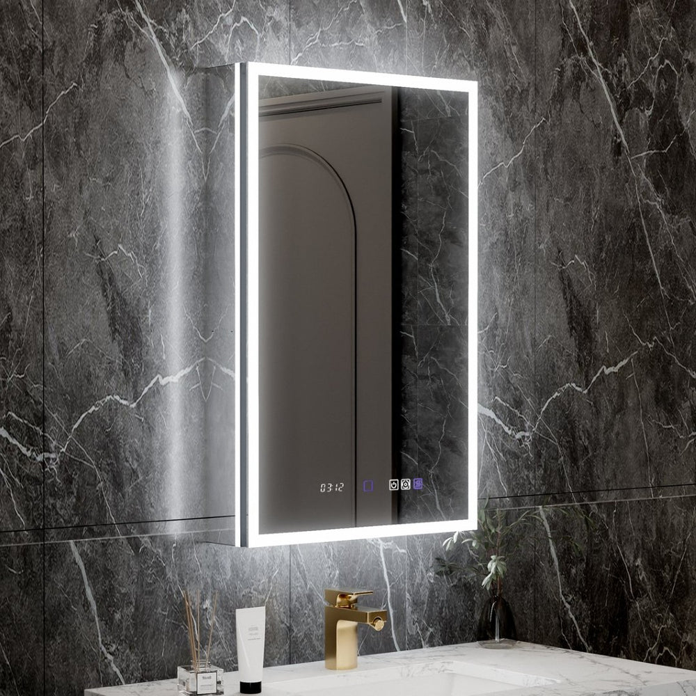 English Elm 20*32 Inch Led Medicine Cabinet with Anti-fog Gfci Outlet and Dimming Bathroom Mirror W637P349553