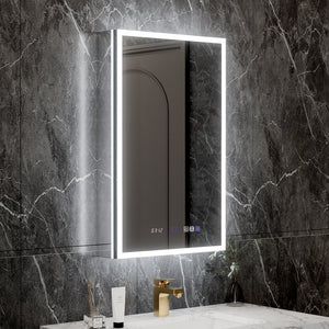 English Elm 20*32 Inch Led Medicine Cabinet with Anti-fog Gfci Outlet and Dimming Bathroom Mirror W637P349553