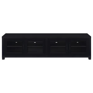 English Elm Arnaud Matte Black 3 Piece Entertainment Center with Media Towers for Living Room B062S01737