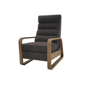 JLA Home Chapel Hill - Wood Chapel Hill Jordan push-back Recliner with Solid Wood Frame, Chenille Upholstery, Compact Comfort and Timeless Mid-Century Style Grey CH103-0074