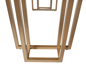 Sunpan Baldessara 94.5" Rustic Bronze Dining Table with Stylish Oak Veneer Top for Modern Elegance