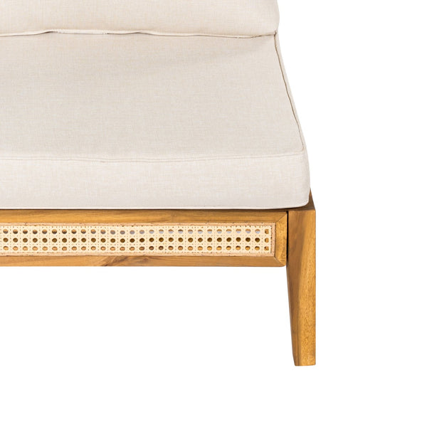 English Elm Christopher Knight Home® - Kirkby Outdoor Armless Single Chair Set Of 2 - Stylish Acacia Wood With Beige Cushions For Patios N775P329071T