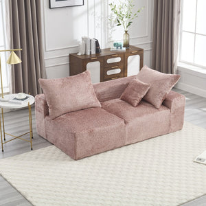 English Elm United Two-Person Sofa - Versatile Chenille Upholstery For Lounging, Napping & Flexible Layout W1568P222617-GIGA