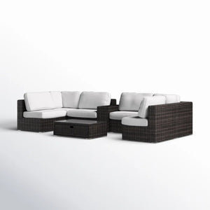 English Elm Fully Assembled 4-Piece Rattan Patio Seating Set With Cushions – Stylish Comfort For Outdoor Living B120S00156