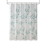 Madison Park Cecily Modern/Contemporary Burnout Printed Shower Curtain MP70-6631 Seafoam