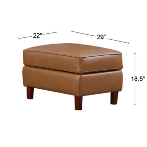 English Elm Bella Leather Storage Ottoman with Top-Grain Leather, Pocket Coil Comfort, Durable Kiln-Dried Frame Cognac B2705P326711