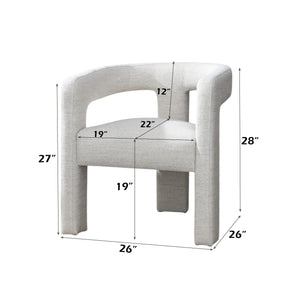 English Elm Jaramillo Modern 5-Piece Dining Set with Upholstered Bouclé Chairs and Durable Synthetic Wood Table, Seats 4 Beige,Espresso 83 L x 43 W x 8 H B2726S00298