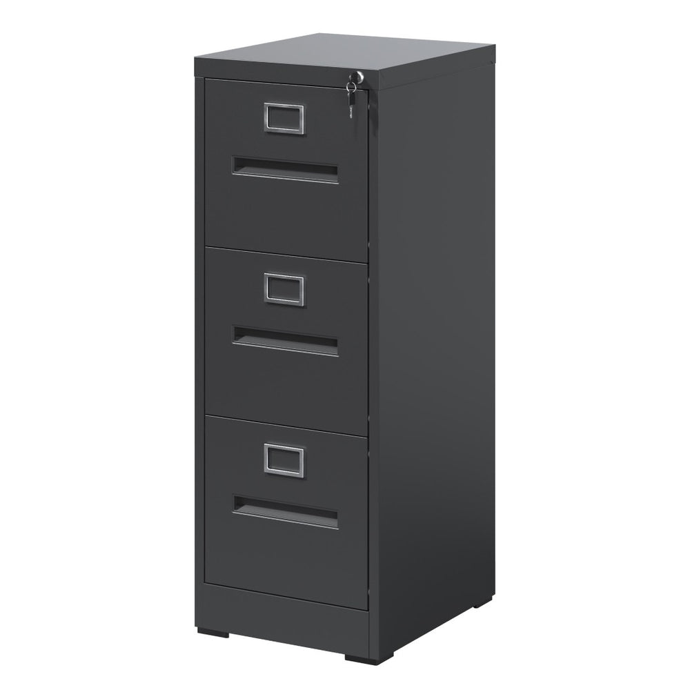 English Elm 3 Drawer Steel Vertical File Cabinet with Lock for Home Office Legal Letter Folders T2398P272052