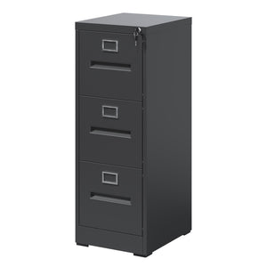 English Elm 3 Drawer Steel Vertical File Cabinet with Lock for Home Office Legal Letter Folders T2398P272052