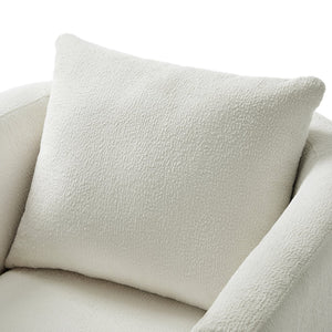 English Elm Sutton Ivory Performance Fabric Swivel Barrel Chair — Ultra-Soft, Stain-Resistant, Pocket Coil Comfort, Reversible Cushion, 360° Swivel B050P322582