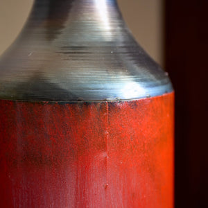 English Elm Floor Red Metal Vase Set 3-Piece Droplet Sculptures — Modern Glazed Tall Decorative Vases for Home W2796P371277