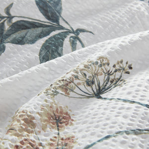 English Elm 7 Piece Printed Seersucker Comforter Set With Cozy Throw Blanket In Taupe/Blush For King Beds B035P266670