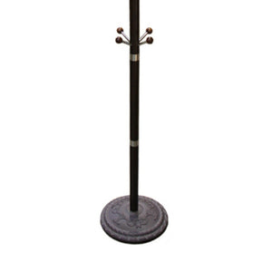 English Elm 73" Tall Chrome and Wood Coat Rack Espresso Finish — Stable 73" organizer with 22.25" base for coats, hats, scarves B072115913