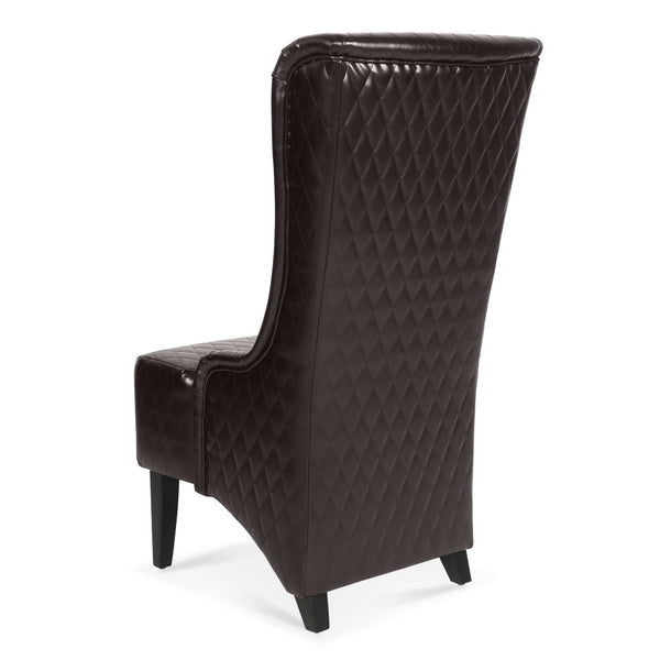 English Elm 23.03" Wide Pu Leather Wingback Accent Chair with Tall Back and Solid Birch Legs W680P421537