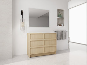 English Elm 42" Freestanding Bathroom Vanity Plywood Build Soft-close Doors Dune Oak Finish W999P392896