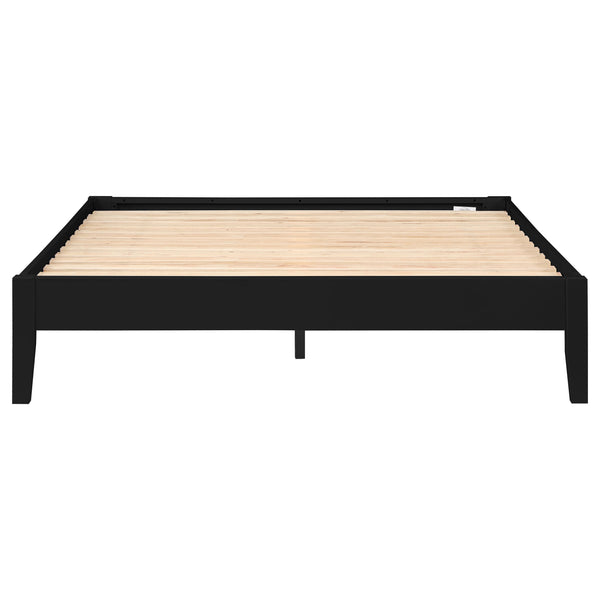 English Elm Ridgeview Dark Cocoa Queen Storage Panel Bed - Sleek Low-Profile Black Frame, No Box Spring Needed B062S00858