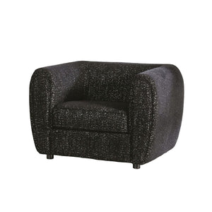 English Elm Contemporary Plush Armless Chair with Metal Legs, Adjustable Headrest, Boxed Cushions & Chaise Comfort Black 46 L x 37 W x 30 H B2741P378513