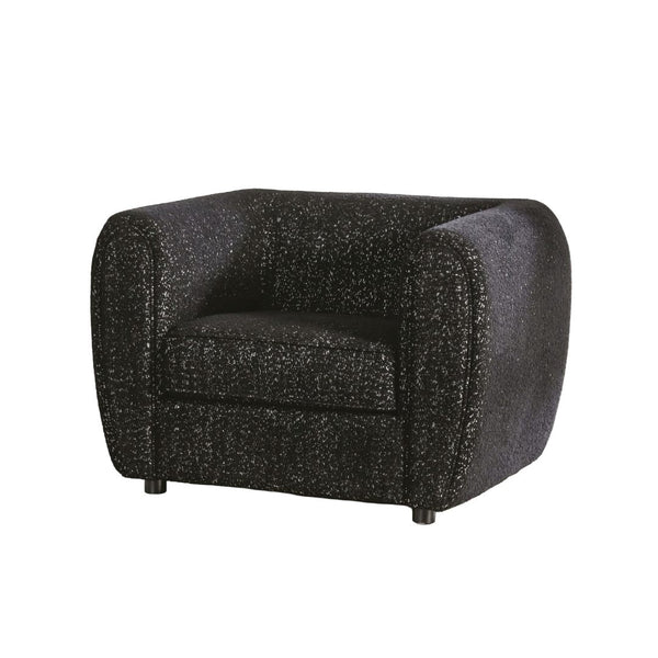 English Elm Contemporary Plush Armless Chair with Metal Legs, Adjustable Headrest, Boxed Cushions & Chaise Comfort Black 46 L x 37 W x 30 H B2741P378513