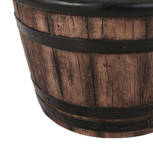 English Elm Christopher Knight Home® - 26.5" Handcrafted Weather-Resistant Wood Finish Floor Fountain with Waterfall Effect & LED Light 71775.00BRN